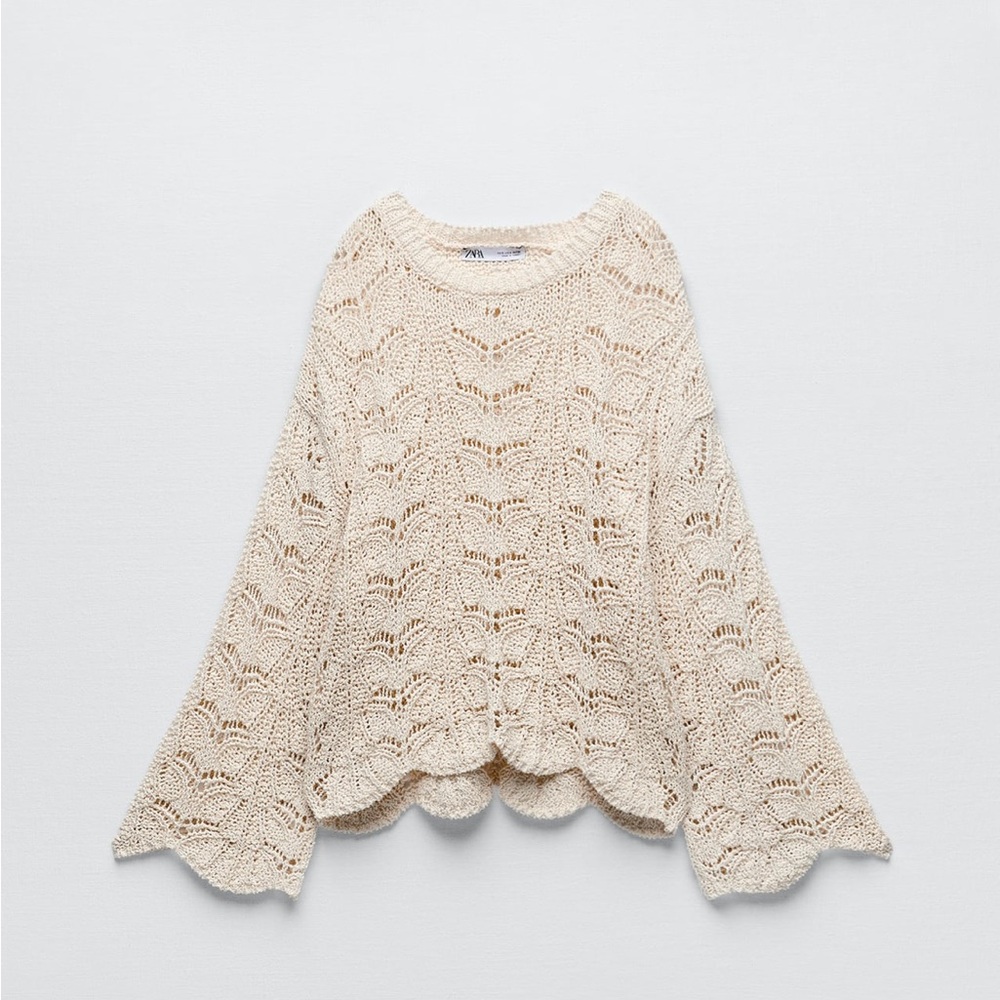 NWOT Zara Crochet Sweater Top